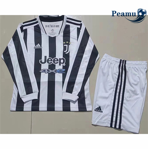 Camisola Futebol Juventus Crianças Principal Equipamento Manche Longue 2021-2022