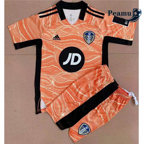 Camisola Futebol Leeds United Crianças Gardien de but Orange 2021-2022