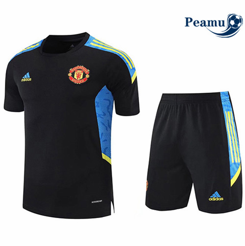 Camisola Futebol Manchester United training Preto Dark Azul edge 2021-2022