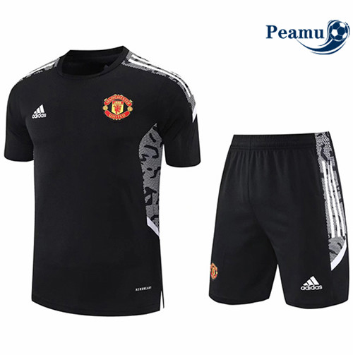 Camisola Futebol Manchester United training Preto 2021-2022
