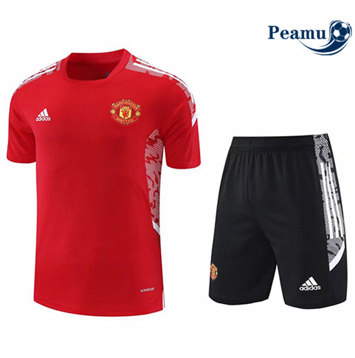 Camisola Futebol Manchester United training Vermelho 2021-2022