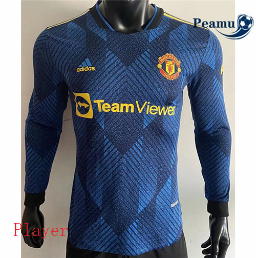 Camisola Futebol Manchester United player edition Terceiro Equipamento Manche Longue 2021-2022