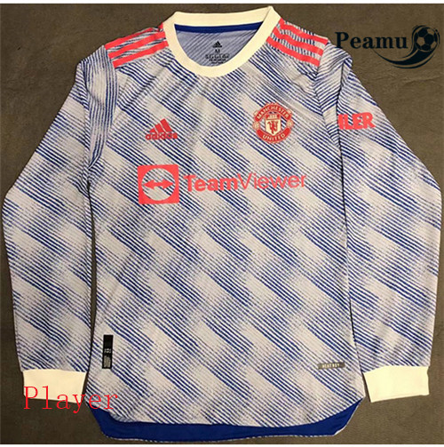 Camisola Futebol Manchester United Player Version Alternativa Equipamento Manche Longue 2021-2022