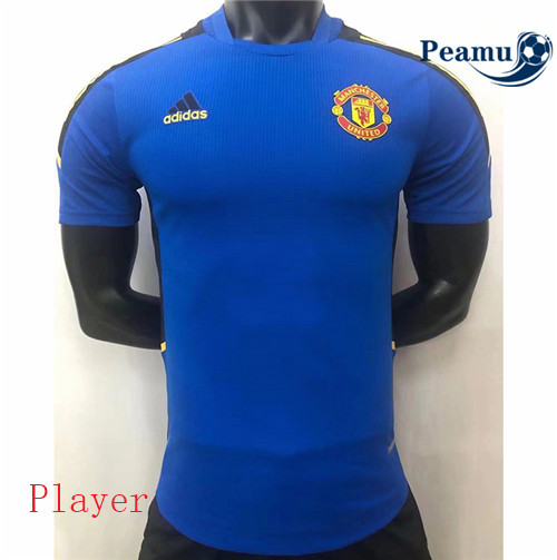 Camisola Futebol Manchester United training Azul 2021-2022