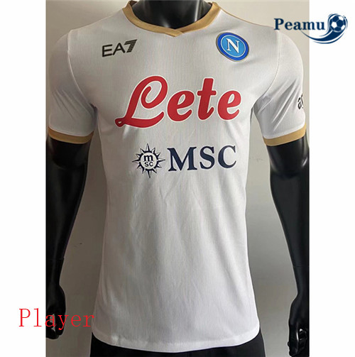 Camisola Futebol Naples Player Version Alternativa Equipamento Branco 2021-2022