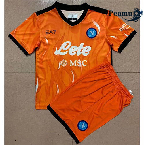 Camisola Futebol Naples Crianças Gardien de but Orange 2021-2022