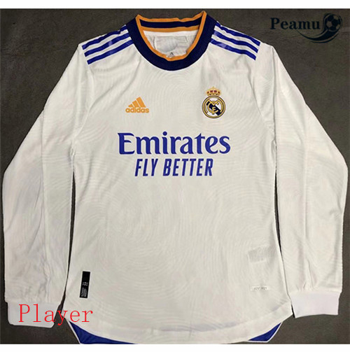 Camisola Futebol Real Madrid Player Version Principal Equipamento Manche Longue 2021-2022