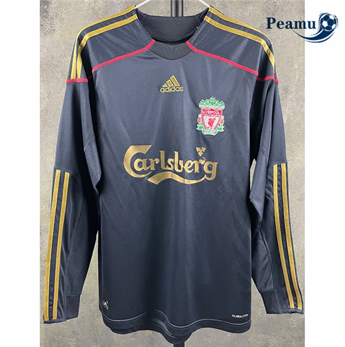 Camisola Futebol Retro Liverpool Alternativa Equipamento Manche Longue 2009-10