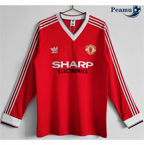 Camisola Futebol Retro Manchester United Principal Equipamento Manche Longue 1983