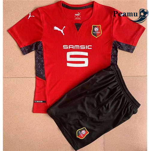 Camisola Futebol Stade Rennais Crianças Principal Equipamento 2021-2022