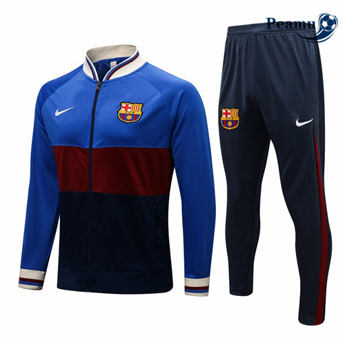 Casaco de Fato de Treino Barcelona Vermelho/Azul/Branco 2021-2022