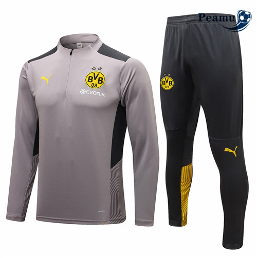 Fato de Treino Borussia Dortmund Cinza Clair 2021-2022