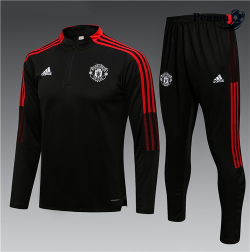 Fato de Treino Manchester United Crianças Preto/Vermelho 2021-2022