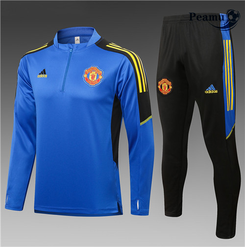 Fato de Treino Manchester United Crianças champions league Azul 2021-2022