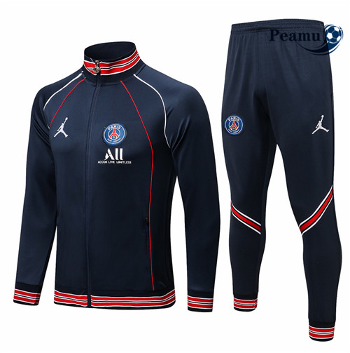 Casaco de Fato de Treino PSG Jordan Azul Marinho /Vermelho 2021-2022