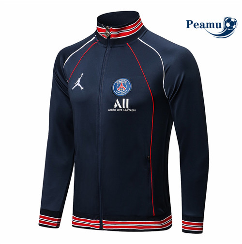 Jaqueta Futebol PSG Jordan Azul Marinho /Vermelho 2021-2022