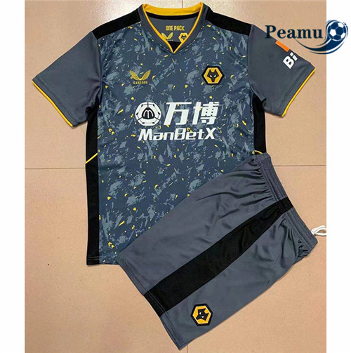 Camisola Futebol Wolverhampton Crianças Alternativa Equipamento 2021-2022