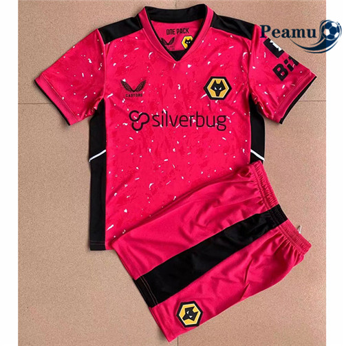 Camisola Futebol Wolverhampton Crianças Gardien de but Rosa 2021-2022