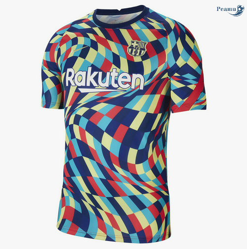 Peamu - Camisola Futebol Barcelona Pre-Match Azul/Vermelho/Amarelo 2021-2022