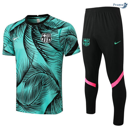 Peamu - Kit Camisola EntrainementBarcelona + Pantalon Vert 2021-2022