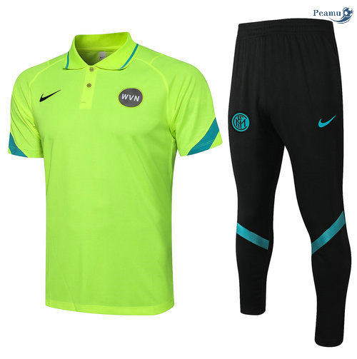 Peamu - Kit Camisola EntrainementPolo Inter Milan + Pantalon Vert Clair 2021-2022