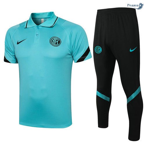 Peamu - Kit Camisola EntrainementPolo Inter Milan + Pantalon Azul Clair 2021-2022