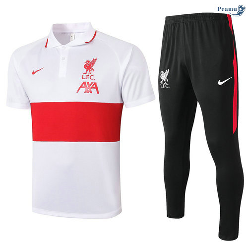 Peamu - Kit Camisola EntrainementLiverpool POLO + Pantalon Branco 2020-2021