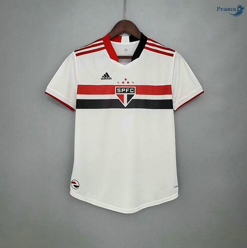 Peamu - Camisola Futebol Sao Paulo Principal Equipamento Mulher 2021-2022