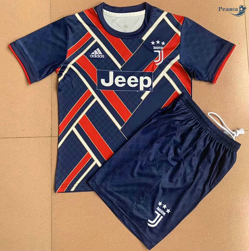 Peamu - Camisola Futebol Juventus Crianças Azul /Vermelho 2021-2022