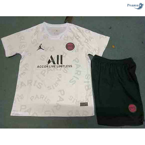 Peamu - Camisola Futebol PSG Paris Crianças Branco Training Suit 2021-2022