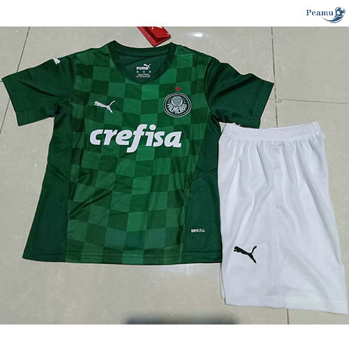 Peamu - Camisola Futebol Palmeiras Crianças Principal Equipamento 2021-2022