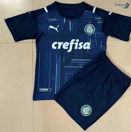 Peamu - Camisola Futebol Palmeiras Crianças Gardien de but Azul 2021-2022