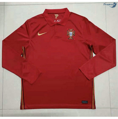 Peamu - Camisola Futebol Portugal Principal Equipamento Manche Longue 2020-2021