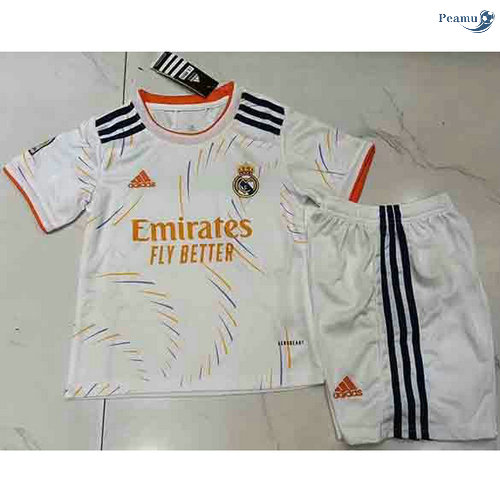 Peamu - Camisola Futebol Real Madrid Crianças Principal Equipamento 2021-2022