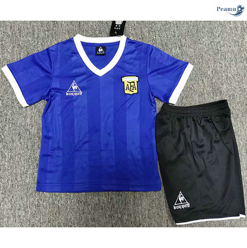 Peamu - Camisola Futebol Retro Argentina Crianças Alternativa Equipamento 1986