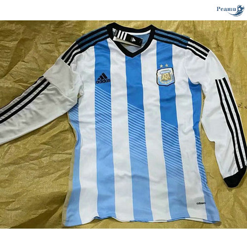 Peamu - Camisola Futebol Retro Argentina Principal Equipamento Manche Longue 2014