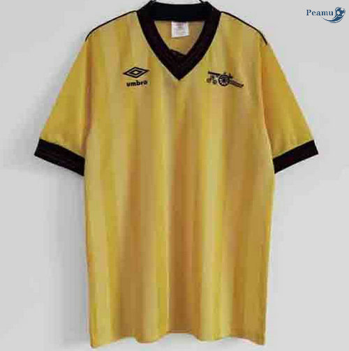 Peamu - Camisola Futebol Retro Arsenal Alternativa Equipamento Amarelo 1984-86