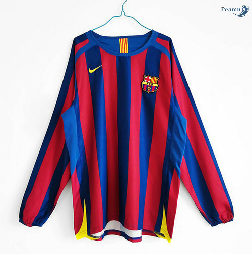 Peamu - Camisola Futebol Retro Barcelona Principal Equipamento Manche Longue 2005-06