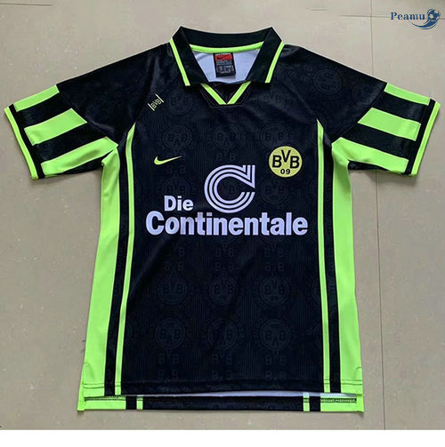Peamu - Camisola Futebol Retro Borussia Dortmund Alternativa Equipamento Preto 1996