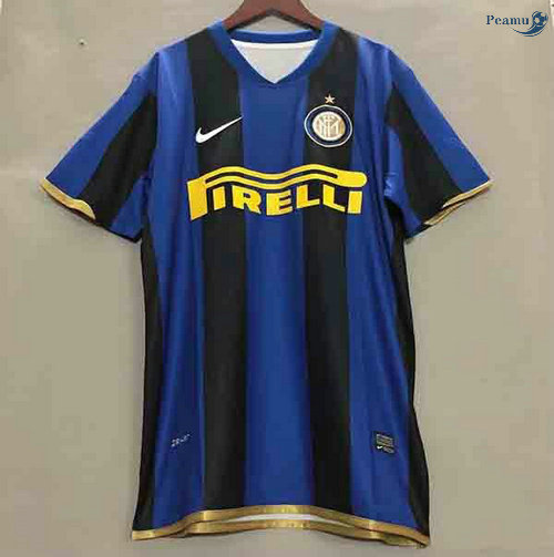 Peamu - Camisola Futebol Retro Inter Milan Principal Equipamento Champions League edition 2008-2009