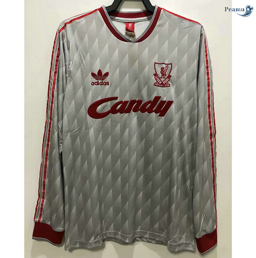Peamu - Camisola Futebol Retro Liverpool Alternativa Equipamento Manche Longue 1989-91