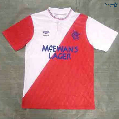 Peamu - Camisola Futebol Retro Rangers Alternativa Equipamento 1987-88