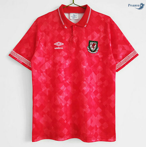 Peamu - Camisola Futebol Retro Wales Principal Equipamento 1990-92