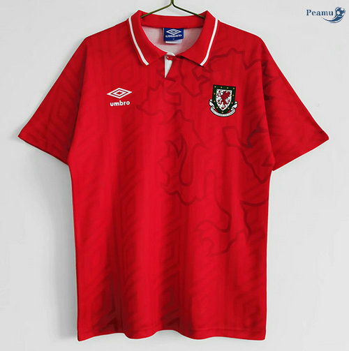 Peamu - Camisola Futebol Retro Wales Principal Equipamento 1992-94