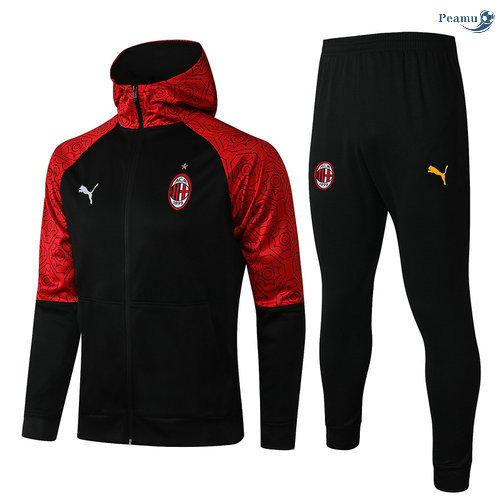 Peamu - Sweat de Fato de Treino AC Milan Preto 2021-2022