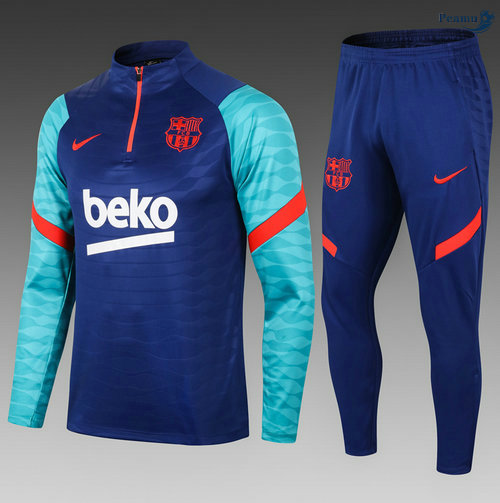 Peamu - Fato de Treino Barcelona Crianças Azul coloré/Vermelho 2021-2022