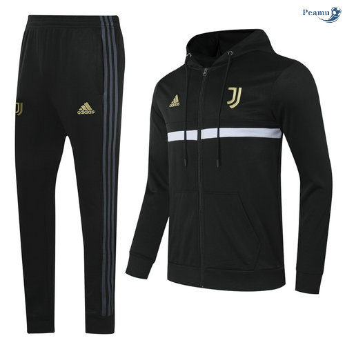 Peamu - Sweat de Fato de Treino Juventus Preto 2020-2021