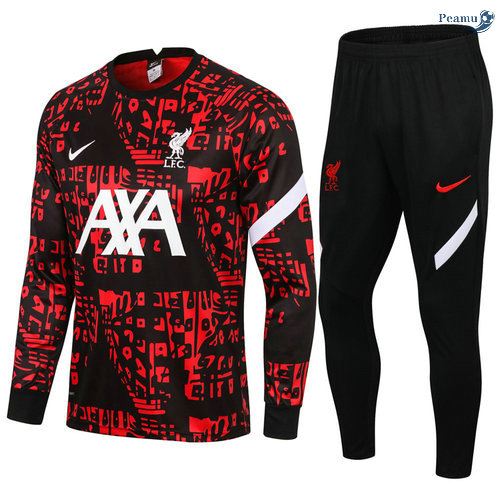 Peamu - Fato de Treino Liverpool Vermelho/Preto Coronel Rond 2021-2022