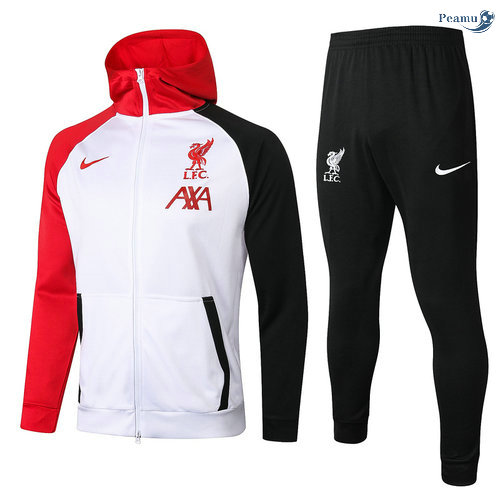 Peamu - Sweat de Fato de Treino Liverpool Branco 2020-2021