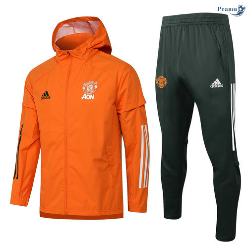 Peamu - Windrunner Fato de Treino Manchester United Orange 2021-2022